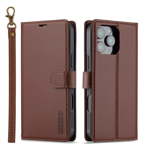 iPhone 16 Pro Max Leather Wallet case 6.9″  –  Brown